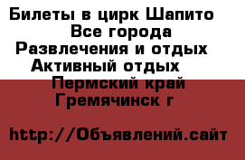 Билеты в цирк Шапито. - Все города Развлечения и отдых » Активный отдых   . Пермский край,Гремячинск г.